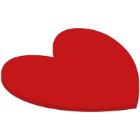 Base per torta a forma di cuore di 25 x 25 x 0,5 cm