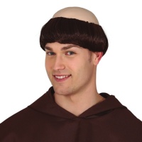 Parrucca da monaco con testa calva per uomo