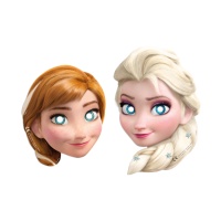 Maschere Frozen di Elsa e Anna - 6 unità