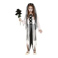Costume sposa fantasma con velo da bambina