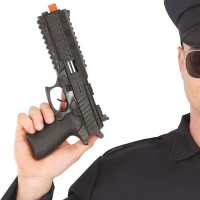 Pistola della polizia nera con denti da 28 cm