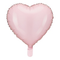 Palloncino a cuore rosa chiaro 35 cm - PartyDeco