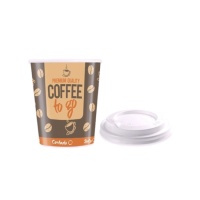 Bicchieri da caffè in cartone con coperchio 250 ml - 8 unità