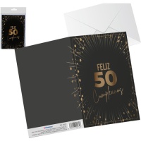 Cartolina di Compleanno Felici 50