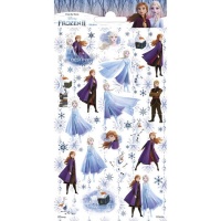 Etichette adesive glitterate di Frozen - 1 foglio