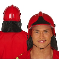 Casco da vigile del fuoco rosso e nero - 1 pz.