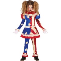 Costume da clown patriottico per ragazze