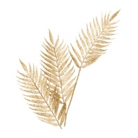 Ramo decorativo di foglie di palma dorate con glitter 92 cm - 1 pz.