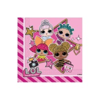 Tovaglioli LOL Surprise glamour 16,5 x 16,5 cm - 20 pz.