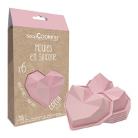 Stampi per cuori in silicone - Scrapcooking - 6 pz.