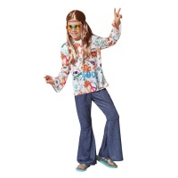 Costume hippie blu da bambino