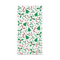 Sacchettini per caramelle trasparenti con motivi natalizi da 24 x 12,5 cm - Decora - 20 unità