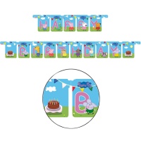 Peppa Pig ghirlanda di buon compleanno 2,1 m