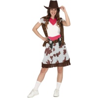 Costume da cowgirl occidentale con gonna per giovani