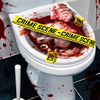 Decorazioni adesive per WC di un cadavere di 30 x 40 cm