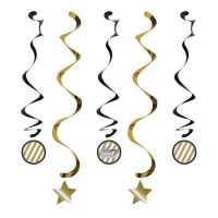 Ciondoli decorativi Golden Birthday - 99 cm - 5 pz.