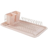 Scolapiatti rosa di 44 x 24 x 12 cm