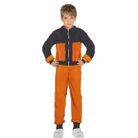 Costume da ninja Naruto arancione e nero per bambini