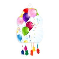Pignatta per feste con palloncini multicolori 33 x 46 cm