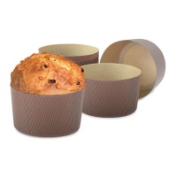 Stampo monouso panettone da 1 kg da 16 x 16 x 11 cm - Decora - 5 unità