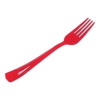 Forchette da 18,8 cm colore rosso brillante premium - 12 pz.