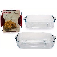 Pirofila quadrata 1,95 L e 3,2 L - Borcam - 2 pezzi
