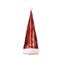 Cappello di Babbo Natale con paillettes di 70 cm