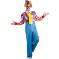 Costume da clown blu e rosso per uomo