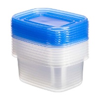 Contenitore di plastica rettangolare da 0,66 L - 8 pezzi