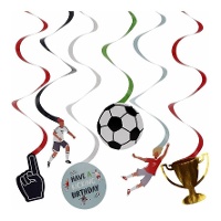 Ciondoli assortiti a tema calcio - 6 pezzi