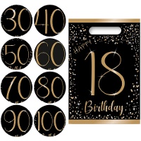 Buste Elegant Gold con numeri - 6 unità
