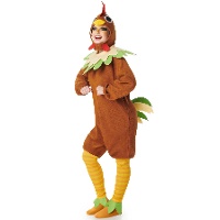 Costume da gallina marrone per donna