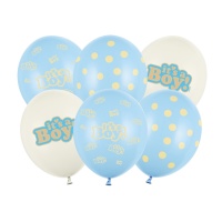 Palloncini lattice It's a Boy da 30 cm - 50 unità - PartyDeco