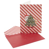 Cartolina di augurio natalizio con Babbo Natale assortiti - 1 unità