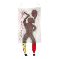 Figura ombra di clown e scarpe appesa - 1,85 x 1,00 m