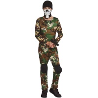 Costume militare con gonna da scheletro per bambini