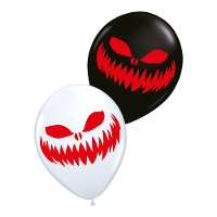 Palloncini in lattice con Viso minaccioso di 30 cm - 6 pezzi