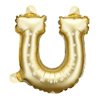 Palloncino a Forma di Ferro di Cavallo Dorato 18 x 19 cm - 3 pezzi