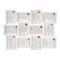 Cornice portafoto bianca per 12 foto 10 x 15 cm