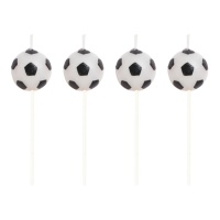 Candeline palloni da calcio - 4 unità