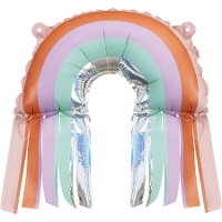 Palloncino arcobaleno con frange 33 x 31,5 cm