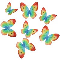 Cialde di farfalle multicolore - 8 pezzi