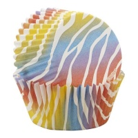 Pirottini per cupcake zebrati multicolore - Wilton - 75 pezzi