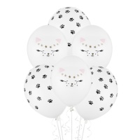 Palloncini in lattice con Gatti 30 cm - PartyDeco - 50 unità