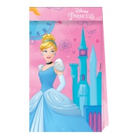 Sacchetti di carta delle principesse Disney Cenerentola e Rapunzel - 4 pezzi.