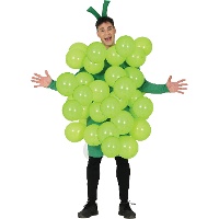 Costume da uva verde con palloncini per adulti