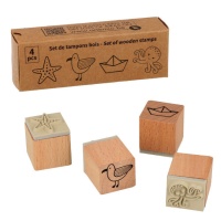 Artemio Timbro In Legno Con Uccellino E Orsetto – 5x6 Cm, Per Scrapbooking E Fai Da Te