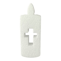 Figura in sughero candela di Comunione di 24,5 x 9 x 4 cm