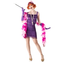 Costume da charleston viola per donna