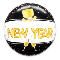 Palloncino di Buon Anno Giallo da 51 x 45 cm
